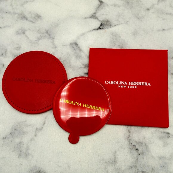 Carolina Herrera Beauty Gift Set-Red Pouch, Good Girl,Lipstick,Mirror-4pc-NEW - Picture 6 of 15